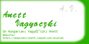 anett vagyoczki business card